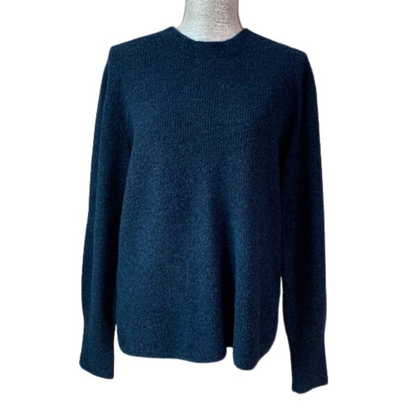 BANANA REPUBLIC Aire Wool Blend Crewneck Sweater in BLUE Size LARGE - Picture 3 of 11